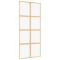 vidaXL Schiebetür Golden 90x205 cm ESG-Klarglas und Aluminium vidaXL Schiebetür Golden 90x205 cm ESG-Klarglas und Aluminium