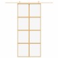 vidaXL Schiebetür Golden 90x205 cm ESG-Klarglas und Aluminium vidaXL Schiebetür Golden 90x205 cm ESG-Klarglas und Aluminium