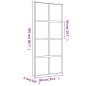 vidaXL Schiebetür Golden 90x205 cm ESG-Klarglas und Aluminium vidaXL Schiebetür Golden 90x205 cm ESG-Klarglas und Aluminium