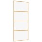 vidaXL Schiebetür Golden 90x205 cm ESG-Klarglas und Aluminium vidaXL Schiebetür Golden 90x205 cm ESG-Klarglas und Aluminium