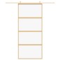 vidaXL Schiebetür Golden 90x205 cm ESG-Klarglas und Aluminium vidaXL Schiebetür Golden 90x205 cm ESG-Klarglas und Aluminium