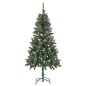 vidaXL Künstlicher Weihnachtsbaum mit Beleuchtung & Zapfen 150 cm vidaXL Künstlicher Weihnachtsbaum mit Beleuchtung & Zapfen 150 cm