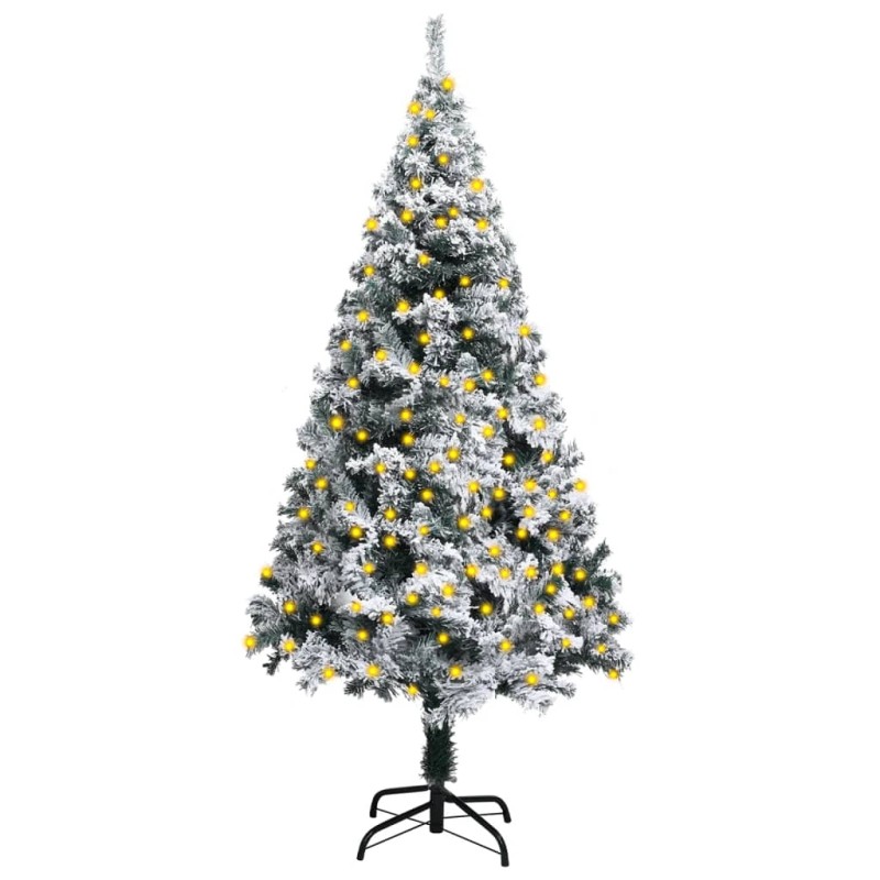 vidaXL Künstlicher Weihnachtsbaum mit Beleuchtung & Schnee Grün 120 cm vidaXL Künstlicher Weihnachtsbaum mit Beleuchtung & Schnee Grün 120 cm