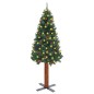 vidaXL Weihnachtsbaum Schlank mit Beleuchtung & Zapfen Echtholz 150 cm vidaXL Weihnachtsbaum Schlank mit Beleuchtung & Zapfen Echtholz 150 cm