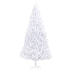 vidaXL Künstlicher Weihnachtsbaum Beleuchtung & Kugeln LEDs 300cm Weiß
