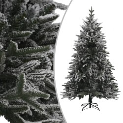 vidaXL Künstlicher Weihnachtsbaum mit Beleuchtung & Schnee 210 cm