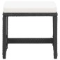 vidaXL Gartenhocker 2 Stk. mit Sitzkissen Poly Rattan Schwarz vidaXL Gartenhocker 2 Stk. mit Sitzkissen Poly Rattan Schwarz