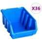 vidaXL 96-tlg. Behälter-Set für Kleinteile mit Wandplatten Blau vidaXL 96-tlg. Behälter-Set für Kleinteile mit Wandplatten Blau