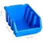 vidaXL 96-tlg. Behälter-Set für Kleinteile mit Wandplatten Blau vidaXL 96-tlg. Behälter-Set für Kleinteile mit Wandplatten Blau