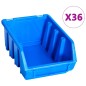 vidaXL 96-tlg. Behälter-Set für Kleinteile mit Wandplatten Blau vidaXL 96-tlg. Behälter-Set für Kleinteile mit Wandplatten Blau
