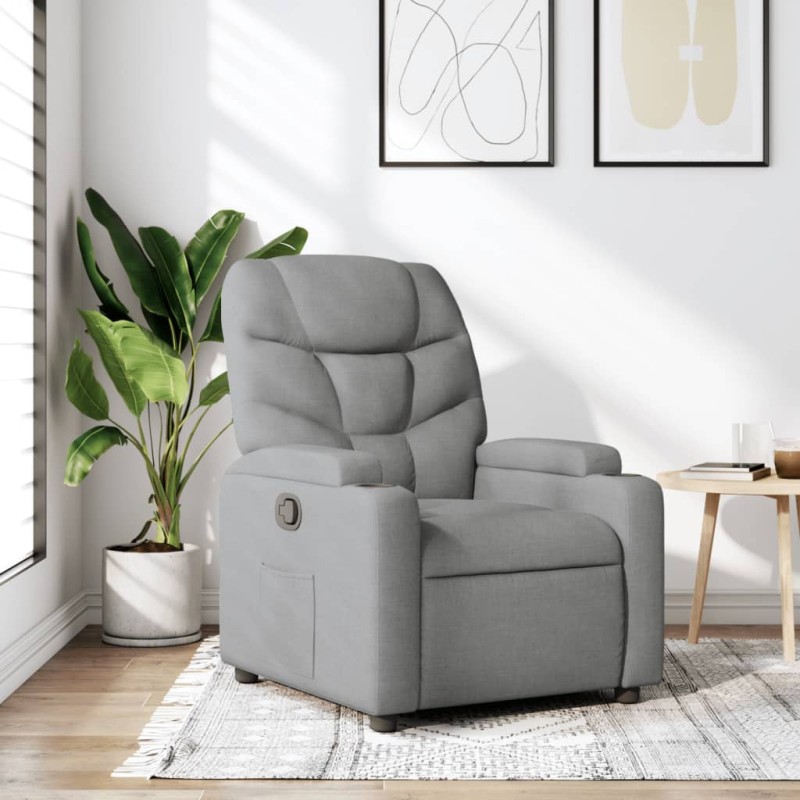 vidaXL Relaxsessel Hellgrau Stoff vidaXL Relaxsessel Hellgrau Stoff