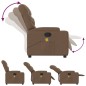 vidaXL Massagesessel Braun Stoff vidaXL Massagesessel Braun Stoff