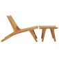 vidaXL Gartenstuhl mit Fußablage Massivholz Teak vidaXL Gartenstuhl mit Fußablage Massivholz Teak