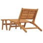 vidaXL Gartenstuhl mit Fußablage Massivholz Teak vidaXL Gartenstuhl mit Fußablage Massivholz Teak