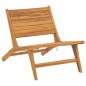 vidaXL Gartenstuhl mit Fußablage Massivholz Teak vidaXL Gartenstuhl mit Fußablage Massivholz Teak