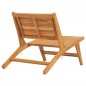vidaXL Gartenstuhl mit Fußablage Massivholz Teak vidaXL Gartenstuhl mit Fußablage Massivholz Teak