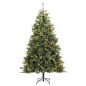 vidaXL Künstlicher Weihnachtsbaum Klappbar mit Zapfen 240 cm vidaXL Künstlicher Weihnachtsbaum Klappbar mit Zapfen 240 cm