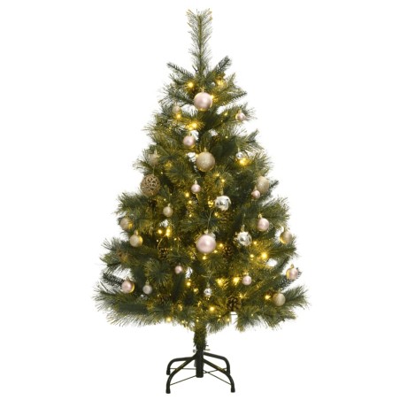 vidaXL Künstlicher Weihnachtsbaum Klappbar 150 LEDs & Kugeln 150 cm