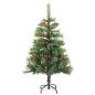 vidaXL Künstlicher Weihnachtsbaum Klappbar 150 LEDs & Kugeln 120 cm vidaXL Künstlicher Weihnachtsbaum Klappbar 150 LEDs & Kugeln 120 cm