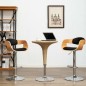 Barhocker 2 Stk. Schwarz Bugholz und Kunstleder Barhocker 2 Stk. Schwarz Bugholz und Kunstleder