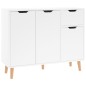 vidaXL Sideboard Hochglanz-Weiß 90x30x72 cm Holzwerkstoff vidaXL Sideboard Hochglanz-Weiß 90x30x72 cm Holzwerkstoff