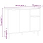 vidaXL Sideboard Hochglanz-Weiß 90x30x72 cm Holzwerkstoff vidaXL Sideboard Hochglanz-Weiß 90x30x72 cm Holzwerkstoff