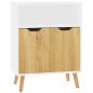 vidaXL Sideboard Weiß und Sonoma-Eiche 60x30x72 cm Holzwerkstoff vidaXL Sideboard Weiß und Sonoma-Eiche 60x30x72 cm Holzwerkstoff