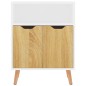 vidaXL Sideboard Weiß und Sonoma-Eiche 60x30x72 cm Holzwerkstoff vidaXL Sideboard Weiß und Sonoma-Eiche 60x30x72 cm Holzwerkstoff