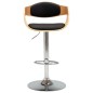 Barhocker 2 Stk. Schwarz Bugholz und Kunstleder Barhocker 2 Stk. Schwarz Bugholz und Kunstleder