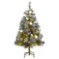 vidaXL Künstlicher Weihnachtsbaum Klappbar 150 LEDs & Kugeln 150 cm vidaXL Künstlicher Weihnachtsbaum Klappbar 150 LEDs & Kugeln 150 cm