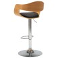 Barhocker 2 Stk. Schwarz Bugholz und Kunstleder Barhocker 2 Stk. Schwarz Bugholz und Kunstleder
