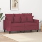 vidaXL 2-Sitzer-Sofa Weinrot 120 cm Stoff vidaXL 2-Sitzer-Sofa Weinrot 120 cm Stoff