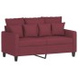 vidaXL 2-Sitzer-Sofa Weinrot 120 cm Stoff vidaXL 2-Sitzer-Sofa Weinrot 120 cm Stoff