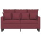vidaXL 2-Sitzer-Sofa Weinrot 120 cm Stoff vidaXL 2-Sitzer-Sofa Weinrot 120 cm Stoff
