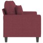 vidaXL 2-Sitzer-Sofa Weinrot 120 cm Stoff vidaXL 2-Sitzer-Sofa Weinrot 120 cm Stoff
