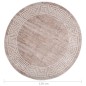vidaXL Teppich Waschbar 120 cm Beige Rutschfest vidaXL Teppich Waschbar 120 cm Beige Rutschfest
