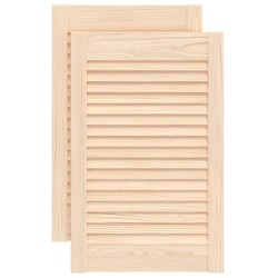 vidaXL Schranktüren Lamellen-Design 2 Stk. 61,5x39,4 cm Massivholz