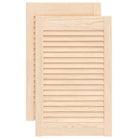 vidaXL Schranktüren Lamellen-Design 2 Stk. 61,5x39,4 cm Massivholz