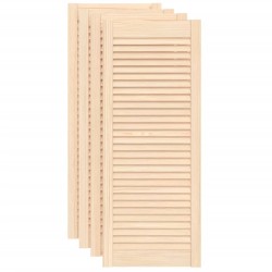 vidaXL Schranktüren Lamellen-Design 4 Stk. 99,3x39,4 cm Massivholz