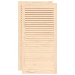 vidaXL Schranktüren Lamellen-Design 2 Stk. 99,3x49,4 Massivholz Kiefer
