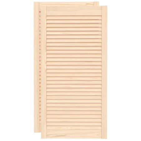 vidaXL Schranktüren Lamellen-Design 2 Stk. 99,3x49,4 Massivholz Kiefer