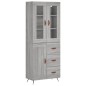 Highboard Grau Sonoma 69,5x34x180 cm Holzwerkstoff Highboard Grau Sonoma 69,5x34x180 cm Holzwerkstoff