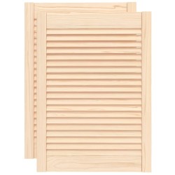 vidaXL Schranktüren Lamellen-Design 2 Stk. 69x49,4 cm Massivholz