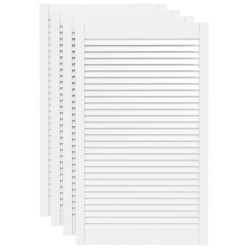 vidaXL Schranktüren Lamellen-Design 4 Stk Weiß 99,3x59,4 cm Massivholz