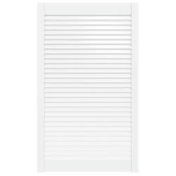 vidaXL Schranktür Lamellen-Design Weiß 99,3x59,4 cm Massivholz Kiefer