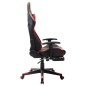 vidaXL Gaming-Stuhl mit Fußstütze Schwarz und Rot Kunstleder vidaXL Gaming-Stuhl mit Fußstütze Schwarz und Rot Kunstleder