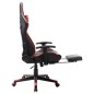 vidaXL Gaming-Stuhl mit Fußstütze Schwarz und Rot Kunstleder vidaXL Gaming-Stuhl mit Fußstütze Schwarz und Rot Kunstleder