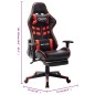 vidaXL Gaming-Stuhl mit Fußstütze Schwarz und Rot Kunstleder vidaXL Gaming-Stuhl mit Fußstütze Schwarz und Rot Kunstleder