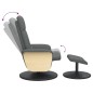 vidaXL Massagesessel mit Fußhocker Dunkelgrau Stoff vidaXL Massagesessel mit Fußhocker Dunkelgrau Stoff
