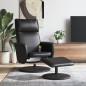 vidaXL Massagesessel mit Fußhocker Schwarz Kunstleder vidaXL Massagesessel mit Fußhocker Schwarz Kunstleder